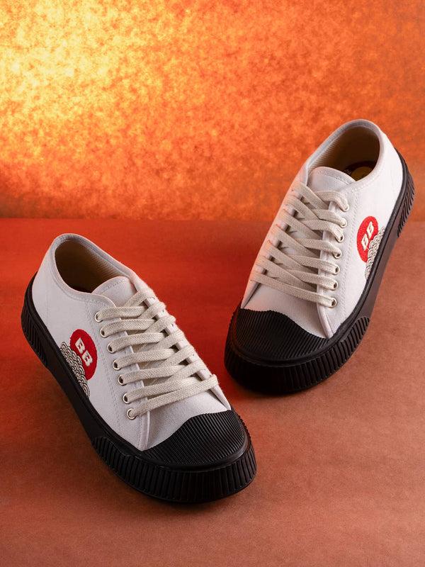 bacco bucci Bacca Bucci Kawaii Kicks Lace-up Sneakers WHITE