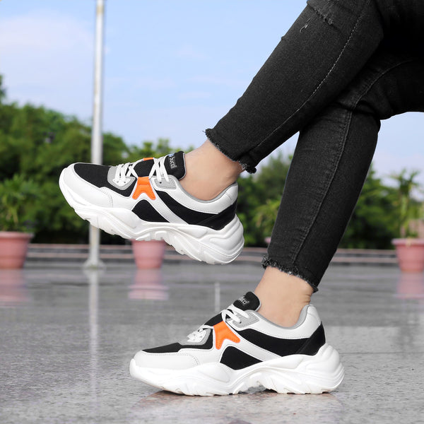 bacco bucci Bacca Bucci MARINE Low-top Platform Fashion Sneakers For Women | StreetWear Chunky Sneakers GREY:BLACK