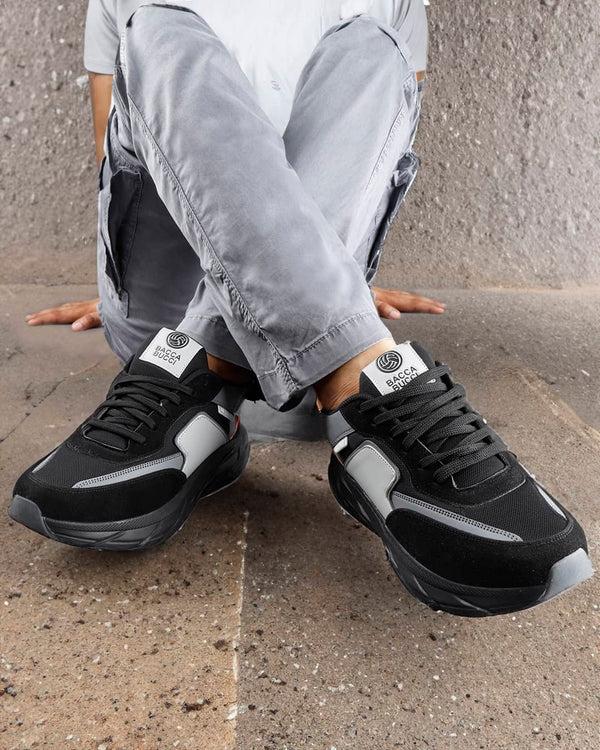Bacco Bucci Bacca Bucci Men's SYLVIA Chunky Sole Sneakers BLACK