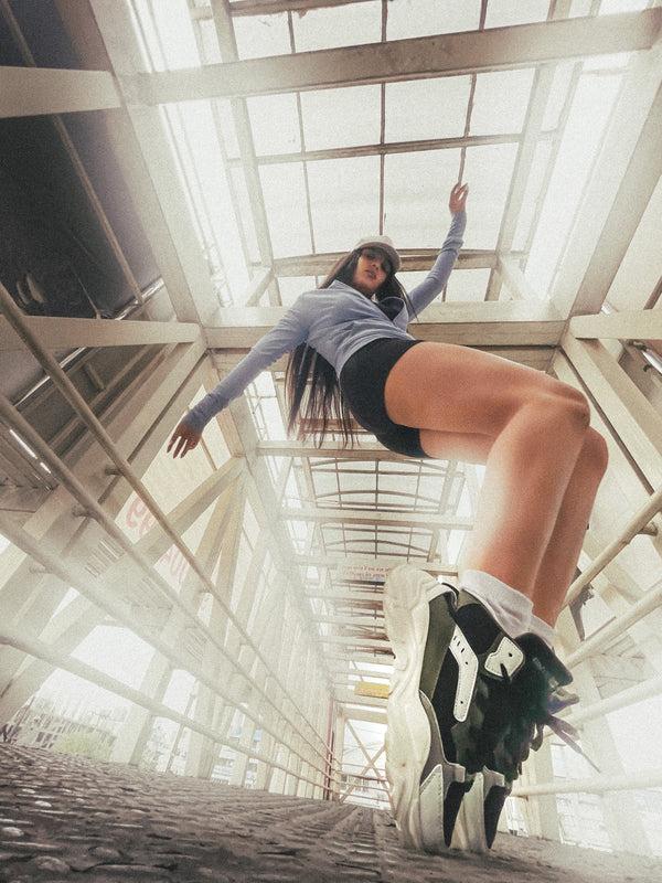 Bacco Bucci Bacca Bucci NYRA Mid-top Platform Fashion Sneakers For Women | StreetWear Chunky Sneakers BLACK:WHITE:GREEN