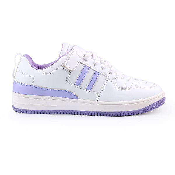 Bacco Bucci Bacca Bucci PHOENIX Low-Top Fashion Women's Sneakers With Hook & Loop Closure WHITE:PURPLE