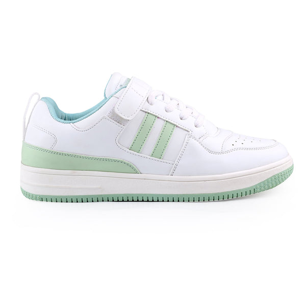 Bacco Bucci Bacca Bucci PHOENIX Low-Top Fashion Women's Sneakers With Hook & Loop Closure WHITE:GREEN
