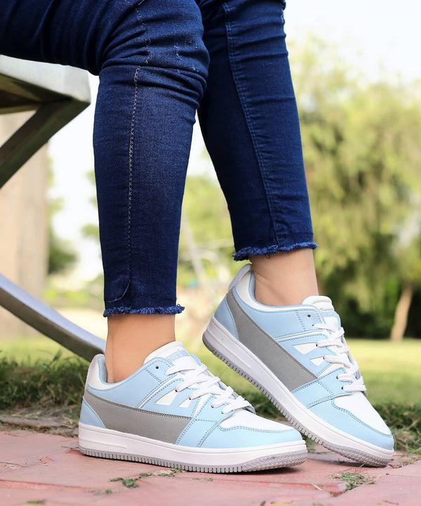 Bacco Bucci Bacca Bucci SERENITY Low Top Flat Sole Fashion Women's Sneakers SKY BLUE