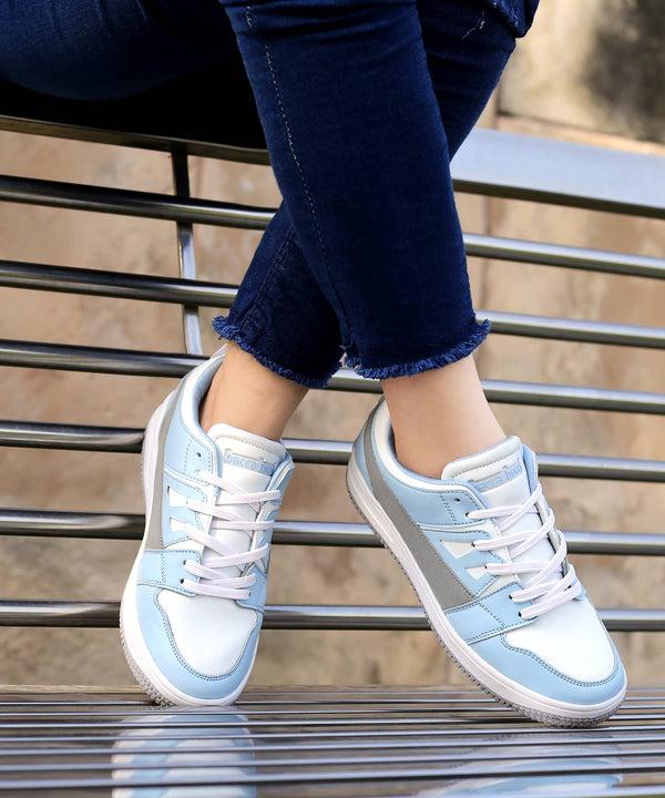 bacco bucci Bacca Bucci SERENITY Low Top Flat Sole Fashion Women's Sneakers SKY BLUE