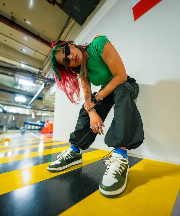 Bacco Bucci Bacca Bucci SERENITY Low Top Flat Sole Fashion Women's Sneakers OLIVE