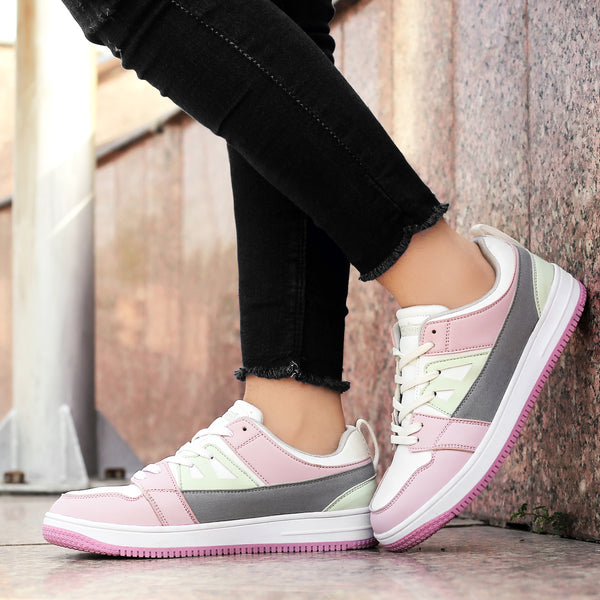Bacco Bucci Bacca Bucci SERENITY Low Top Flat Sole Fashion Women's Sneakers PINK