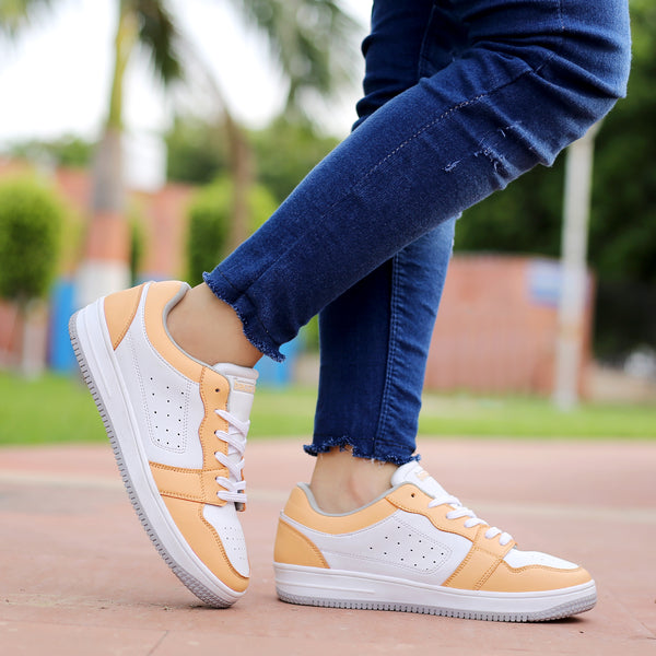 Bacco Bucci Bacca Bucci SOPHIA Low-top Flat Sole Sneakers For Women ORANGE
