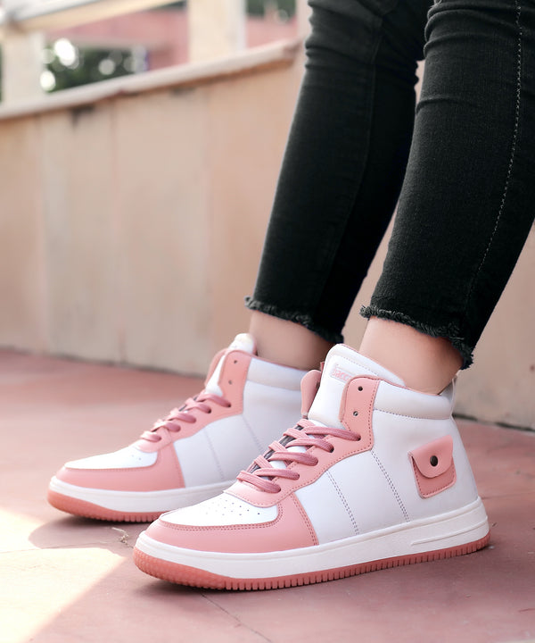 Bacco Bucci Bacca Bucci STELLAR Mid-Top Fashion Women's Sneakers PEACH