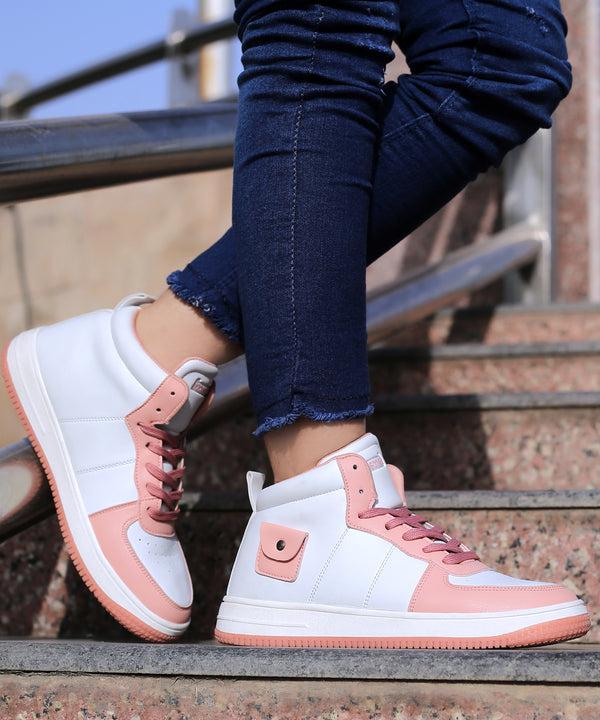 Bacco Bucci Bacca Bucci STELLAR Mid-Top Fashion Women's Sneakers PEACH
