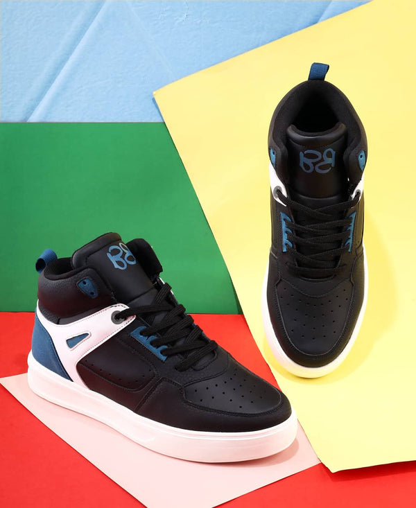 Bacco Bucci Bacca Bucci Sylvia Chunky-Sole Men’s Sneakers - Ultra-Lightweight Casual Shoes BLACK