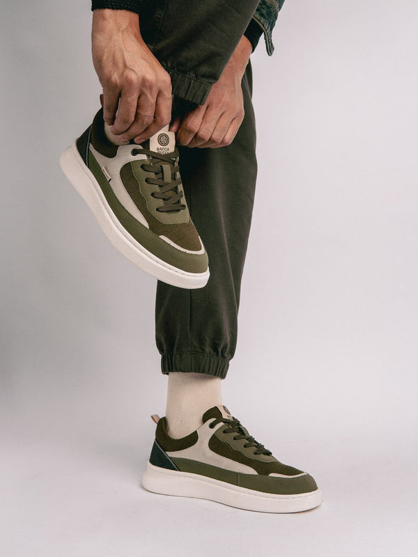 Bacco Bucci Bacca Bucci VIBE-STEP Men's Low-Top Sneakers OLIVE