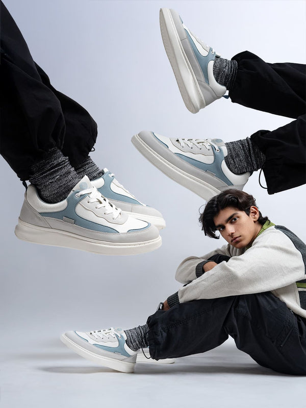 Bacco Bucci Bacca Bucci VIBE-STEP Men's Low-Top Sneakers WHITE/SKY