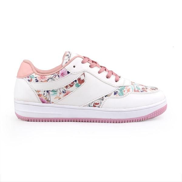 Bacco Bucci Bacca Bucci VIXEN Low Top Flat Sole Fashion Women's Sneakers With Digital Prints WHITE