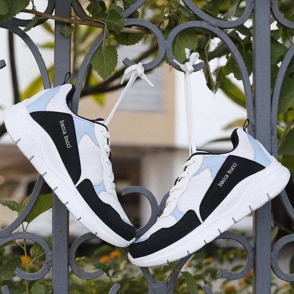 bacco bucci Bacca Bucci WAVE Women Chunky Sneakers | Casual Fashion Lightweight Sole Platform Shoes WHITE