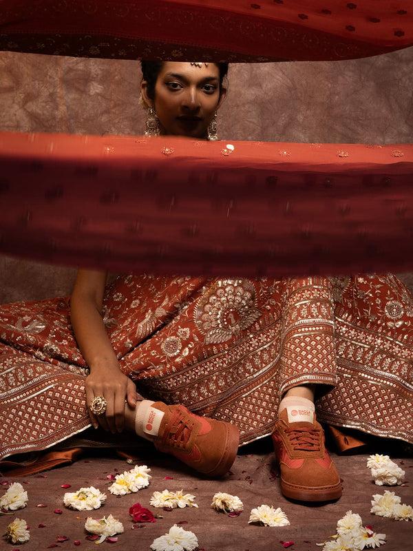 Bacco Bucci RANGREZA ETHNIC By Bacca Bucci – Sneakers For Indian Festive & Ethnic Wear KESARI