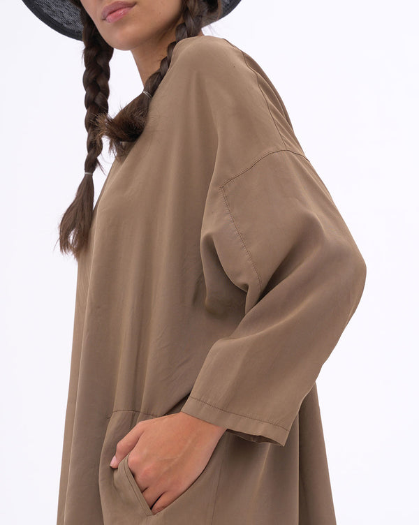 Baci 3/4 Sleeve Boat Neck T-Shirt Dress Black