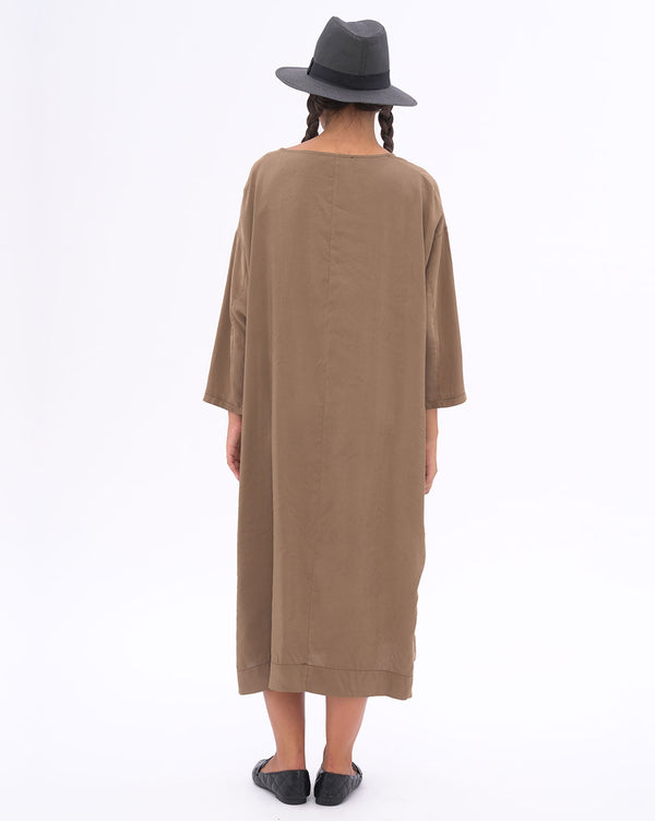 Baci 3/4 Sleeve Boat Neck T-Shirt Dress Black