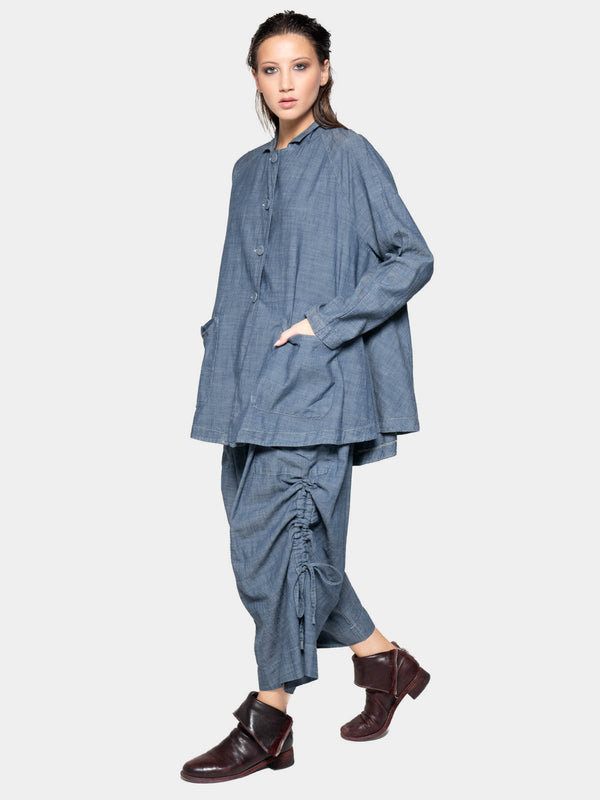 Baci 4 Button Swing Jacket Oyster Grey