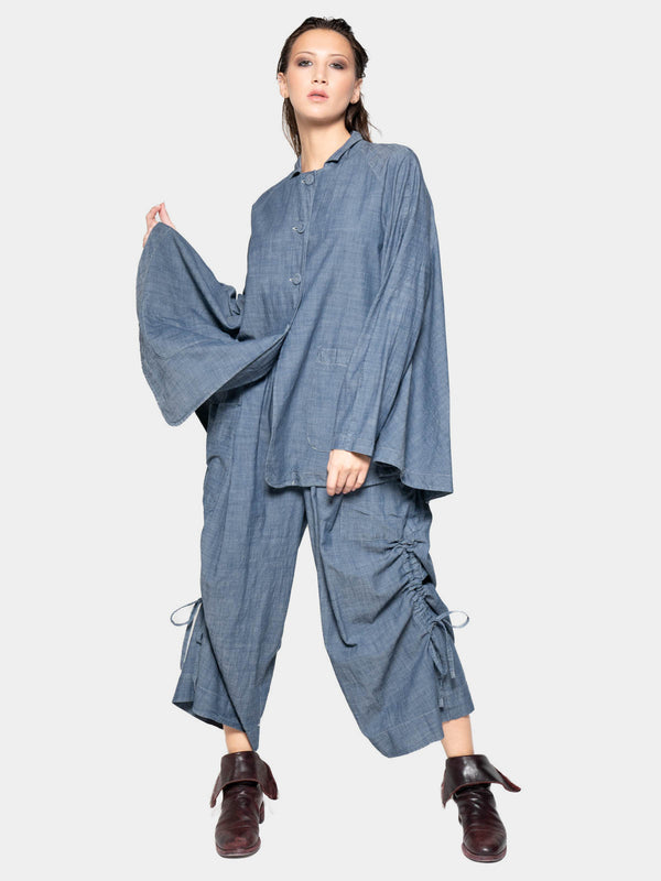 Baci 4 Button Swing Jacket Oyster Grey