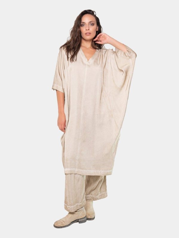 Baci Amphora V Neck Dress Silver