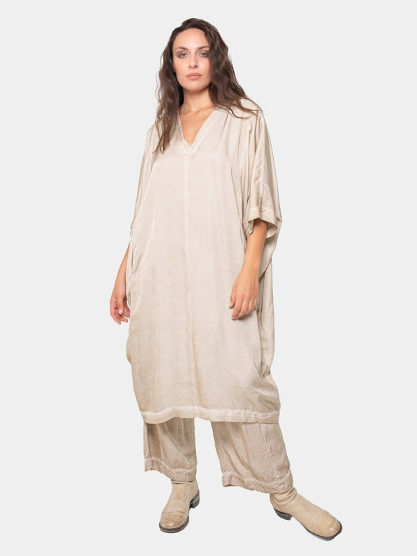 baci Amphora V Neck Dress Silver