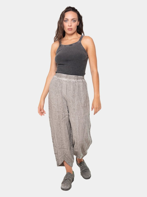 Baci Ankle V Cut Barrel Trousers Hemp