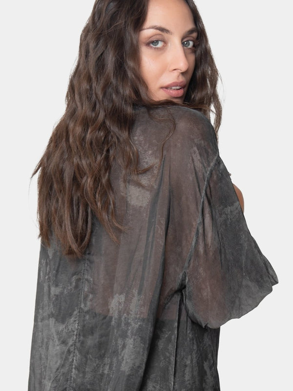 Baci Asymmetrical Shirtdress Tie Dye