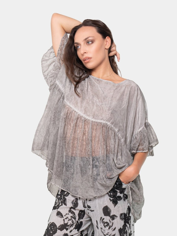 Baci Babydoll Flutter Top Gold
