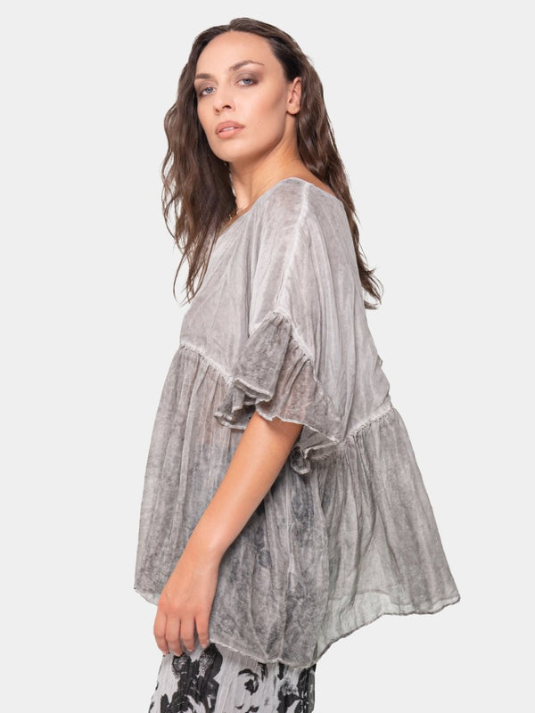 Baci Babydoll Flutter Top Gold