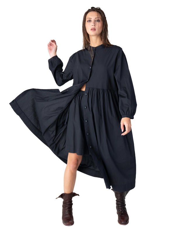 Baci Banded Collar Cotton Shirtdress Mare