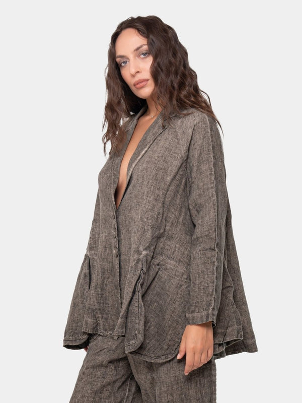 Baci Bellow Pocket Linen Jacket Hemp
