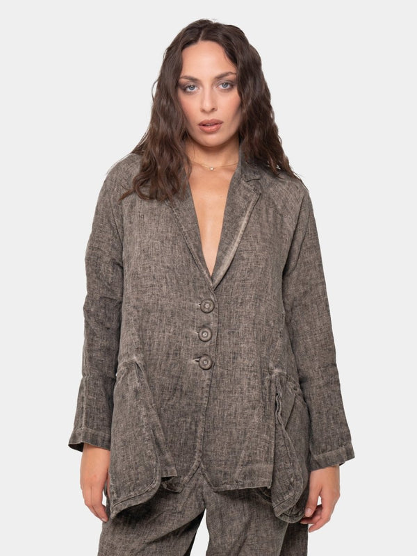 baci Bellow Pocket Linen Jacket Hemp