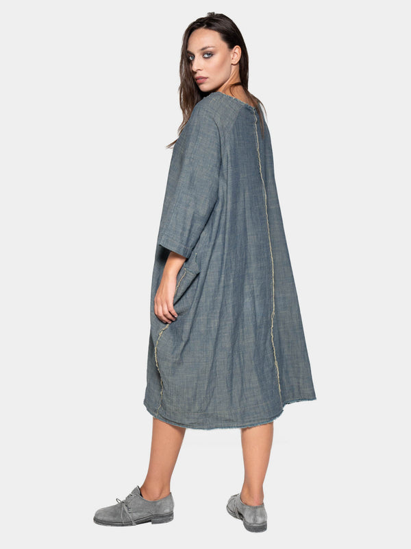 Baci Boat Neck Front Seam Dress Cappuccino