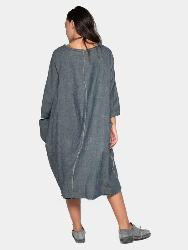 Baci Boat Neck Front Seam Dress Cappuccino