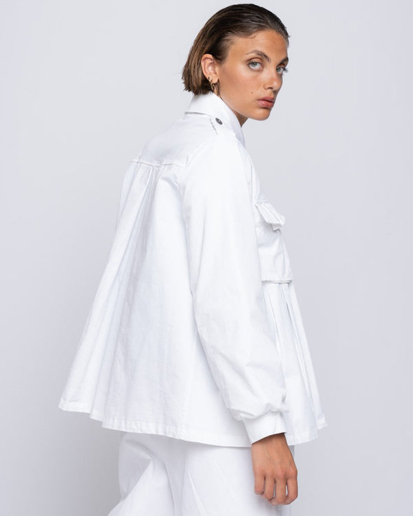 Baci Button-Up Swing Field Jacket Black