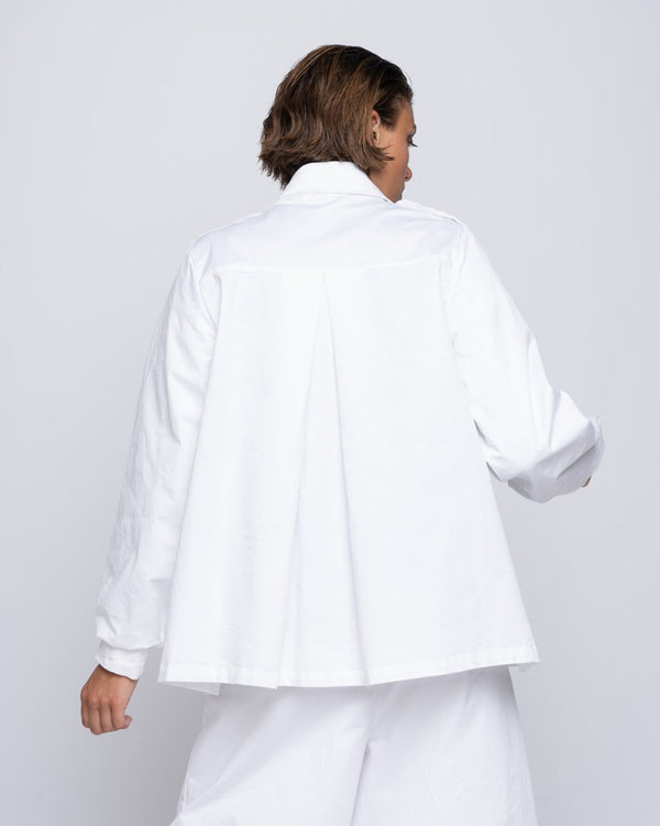 Baci Button-Up Swing Field Jacket Black