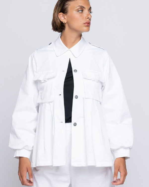 baci Button-Up Swing Field Jacket Black