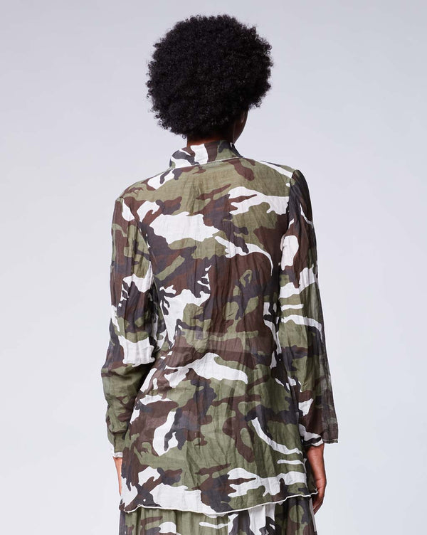 Baci Camo Blouse Beige Camo