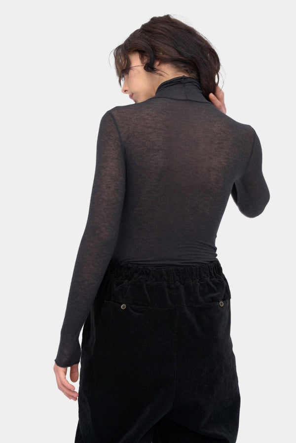 Baci Cashmere Blend Turtleneck Top Butter