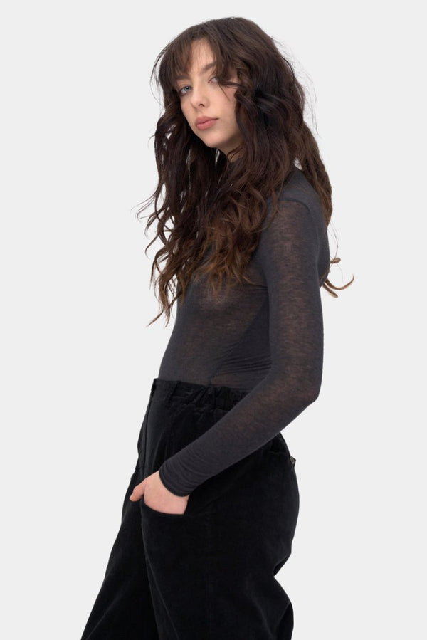 Baci Cashmere Blend Turtleneck Top Butter