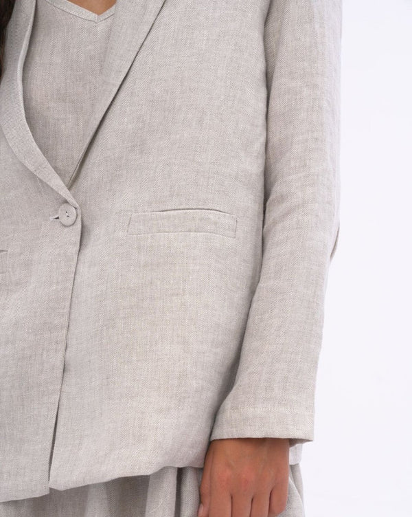 Baci Classic Linen Blazer Natural