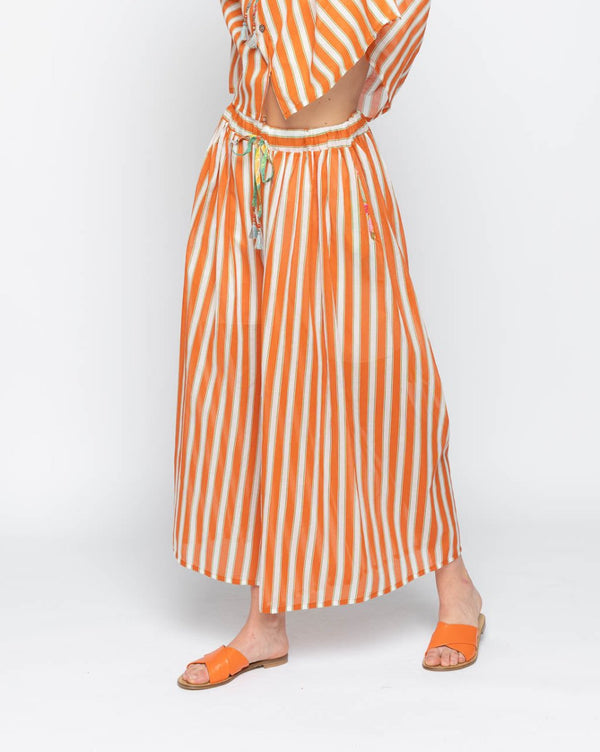 Baci Club-Striped Tie-Waist Palazzo Pant Mango