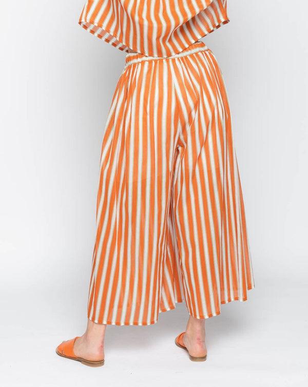 Baci Club-Striped Tie-Waist Palazzo Pant Mango