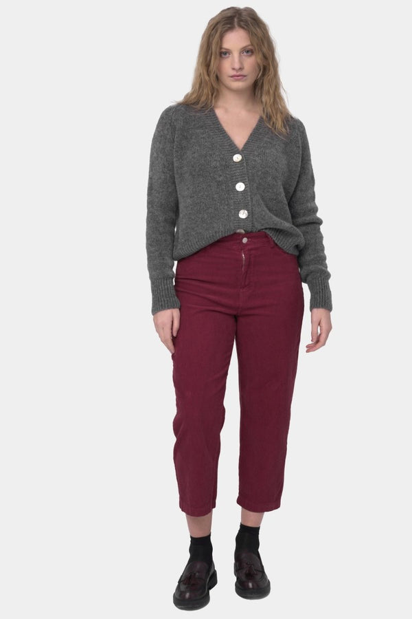 Baci Cotton Corduroy Straight Leg Pant Dark Blue