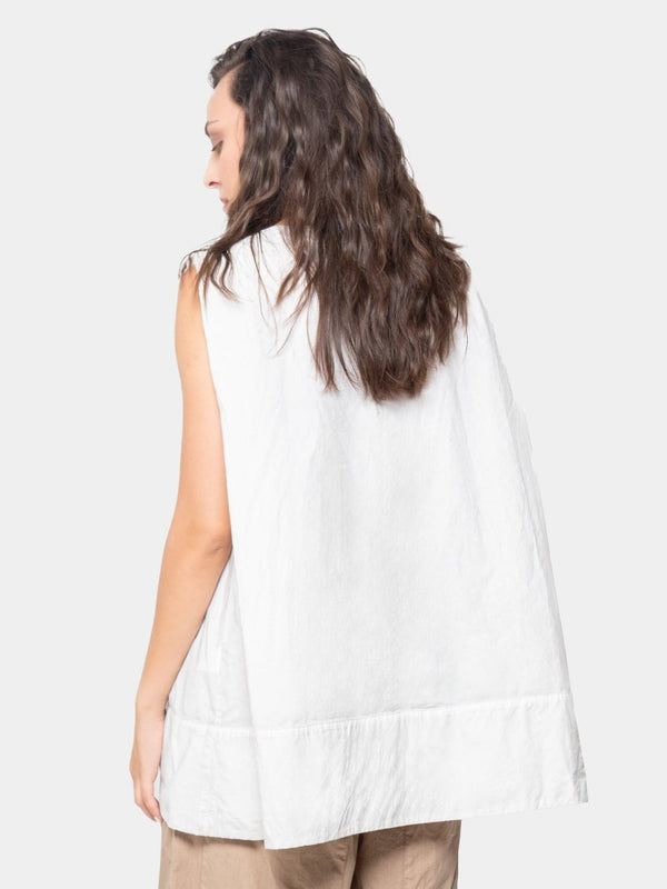 Baci Cotton Folded Shoulder Tank Black