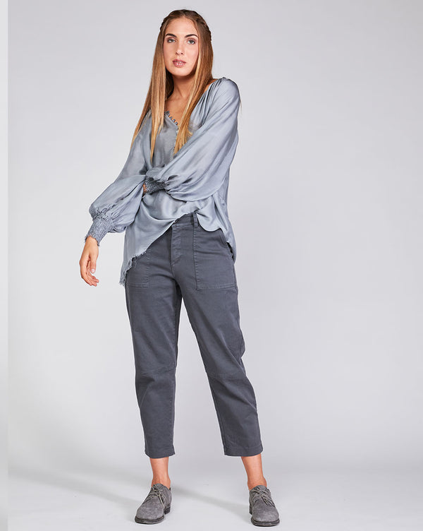 Baci Cotton Patch Pocket Work Pants Camel