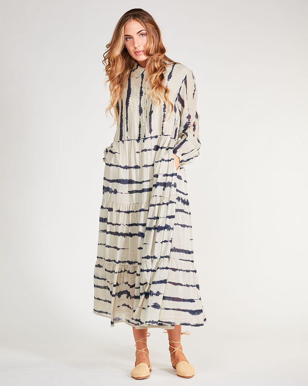 Baci Cotton Silk Blend Button-Up Shirtdress Camel