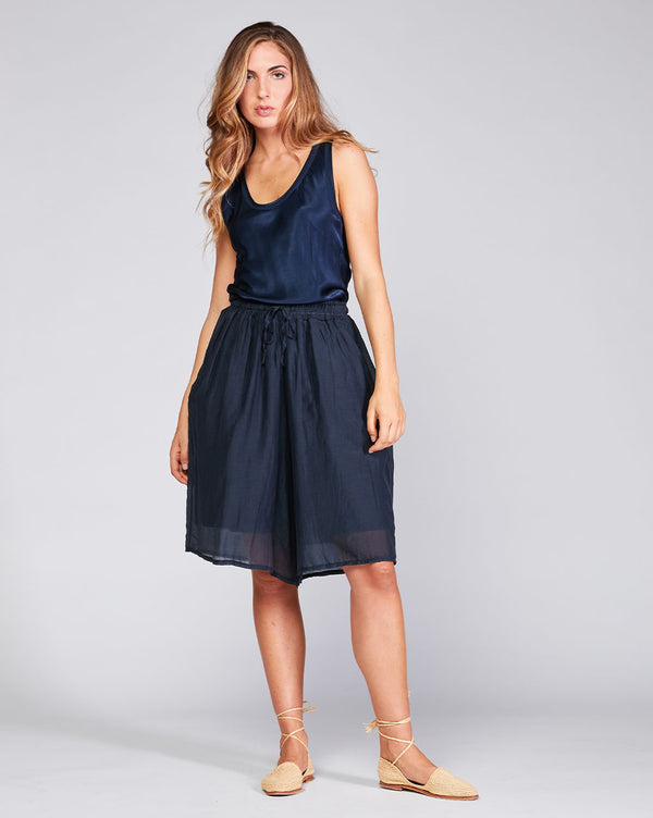 Baci Cotton Silk Blend Drawstring Shorts Juta