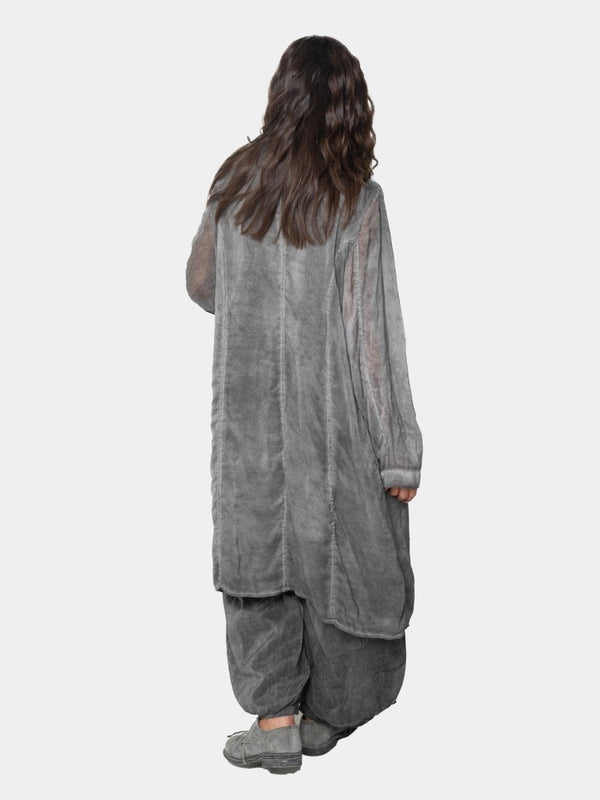 Baci Double Layer Long Cardigan Gold