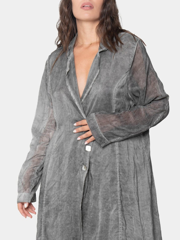 Baci Double Layer Long Cardigan Gold